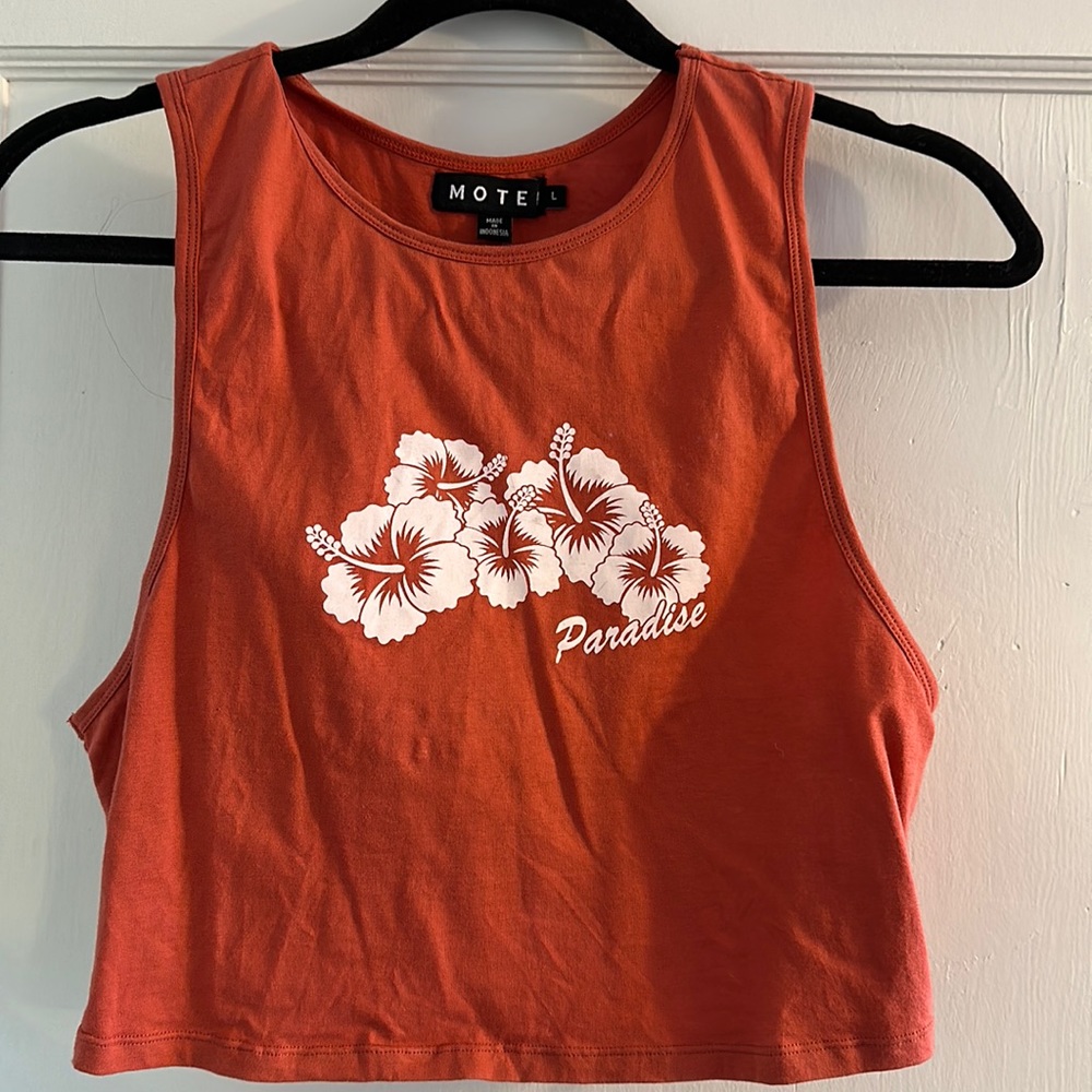 Motel Cropped hawaiian tank top